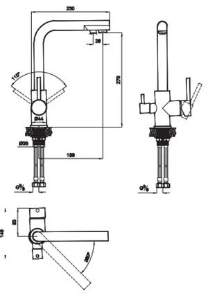 Kale Pure Su Arıtma Çıkışlı Mutfak Bataryası