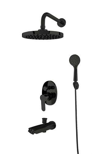 Domıno Ankastre Banyo Bataryası Set - Valflı Gagalı - Sıyah 971131SB