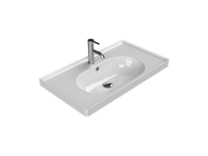 Cerastyle Turkuaz Arya Etajerli Lavabo 80*45 Cm