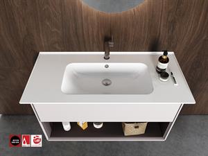 Cerastyle Turkuaz Blue Etajerli Lavabo 60*47 Cm
