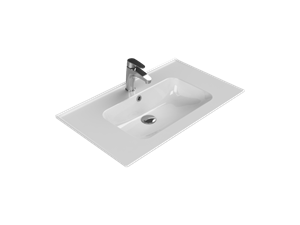 Cerastyle Turkuaz Blue Etajerli Lavabo 80*47 Cm