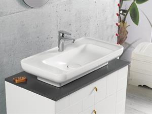 Cerastyle Turkuaz Lal Tezgah Üstü Lavabo 80*42 Cm