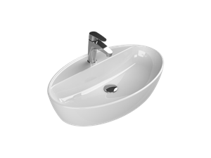 Cerastyle Turkuaz One Tezgah Üstü Lavabo 67*42 Cm (B Delıklı)