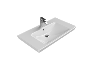 Cerastyle Turkuaz Porto  Etajerli Lavabo 85 Cm (Derınlık 38 Cm)