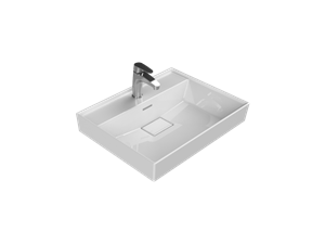 Cerastyle Turkuaz Sharp Etajerli Lavabo 60*48 Cm