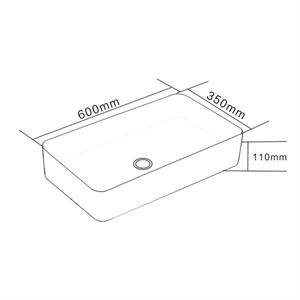 E-4071Y Tezgah Üstü Porselen Lavabo E-4071Y