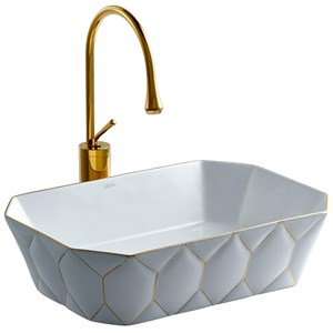 E-8141 Tezgah Üstü Lavabo Altın