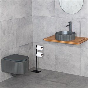 E-W1001MF Tezgah Üstü Mat Füme Lavabo