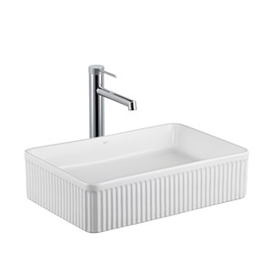 E-W1004MB Tezgah Üstü Lavabo Mat Beyaz