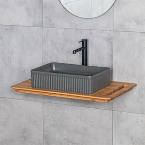 E-W1004MF Tezgah Üstü Lavabo Mat Füme