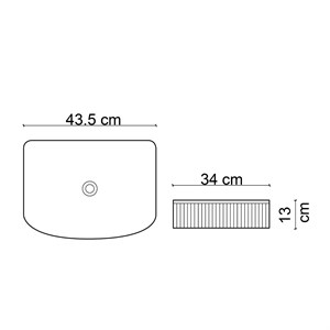 E-W1005MB Tezgah Üstü Lavabo Mat Beyaz