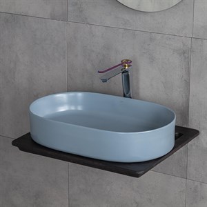 E-W1202MM Tezgah Üstü Lavabo Mat Mavi