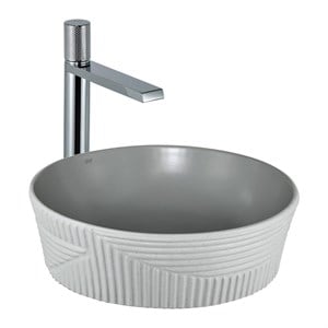 E-W1502MAG Tezgah Üstü Lavabo Mat Gri & Beyaz