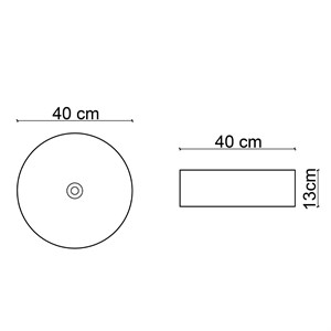 E-W1502MAG Tezgah Üstü Lavabo Mat Gri & Beyaz