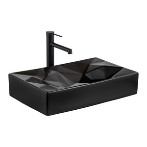 E-W2000MS Tezgah Üstü Lavabo Mat Siyah