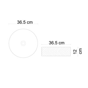 E-W5002GB Tezgah Üstü Lavabo Mat Gri & Parlak Beyaz