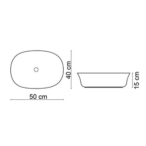 EH-4600 Tezgah Üstü Lavabo Beyaz