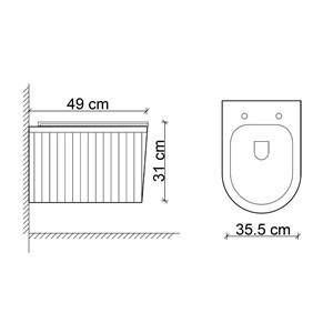 ET-W1000 Asma Klozet Parlak Beyaz
