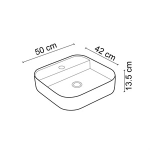 EY-4720MG Mat Gri Tezgah Üstü Lavabo