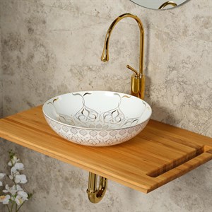 E-7032 Tezgah Üstü Lavabo Altın