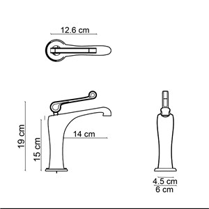 FA-6011 Krom Lavabo Bataryası
