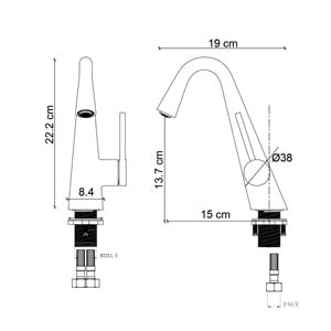 FG-4511 Krom Lavabo Bataryası