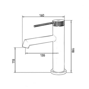 FJ-1015 Lavabo Bataryası Mat Siyah