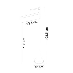 FJ-9215 Mat Siyah Ayaklı Lavabo Bataryası