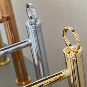 FK-4022 Parlak Altın Yüksek Lavabo Bataryası