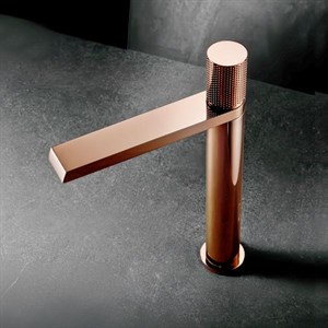 FK-9123 Parlak Altın Rose Lavabo Bataryası