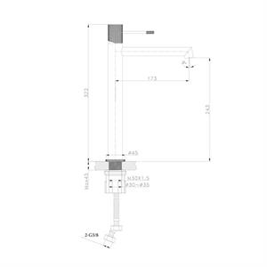 FM-2125 Siyah Lavabo Bataryası FM-2125