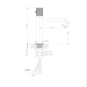 FM-2218 Siyah & Kırmızı Lavabo Bataryası