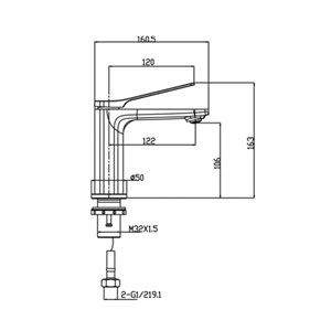 FH-0111 Krom Lavabo Bataryası