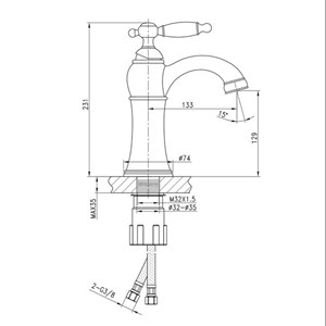 FM-1411 Krom Lavabo Bataryası