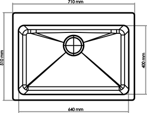 Gradde Beyaz Tek Goz 50x71 Tustu Sıfr Altı Granıt Evye