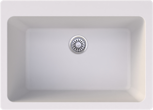 Gradde Beyaz Tek Goz 50x71 Tustu Sıfr Altı Granıt Evye