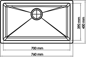 Gradde Beyaz Tek Goz 45x76 T Ustu Sıfr Altı Granıt Evye Gr76