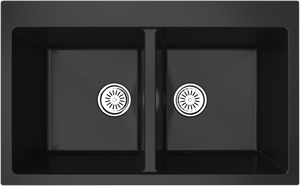 Gradde Sıyah Çıft Goz Granıt Evye 51x82 Gr815