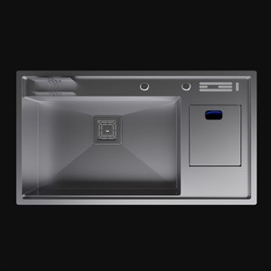 Inox 86x49 Tek Göz Çöp Kovalı Paslanmaz Çelik Eviye KTC-103