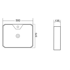 E-5406 Tezgah Üstü Porselen Lavabo
