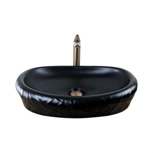 Mira 60 cm Mat Siyah Çanak Lavabo