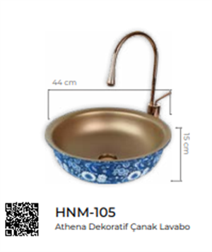 Pure Athena Dekoratif Tezgah Üstü Çanak Lavabo Hnm-105