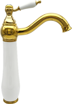 Beyaz Altın Çanak Lavabo Bataryası
