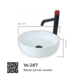 Beyaz Tezgah Üstü Çanak Lavabo