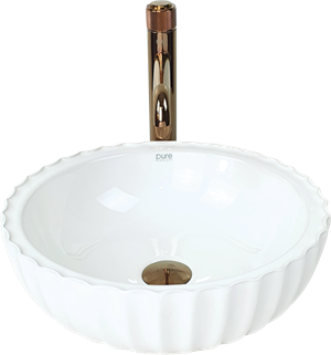 Pure Beyaz Tezgah Üstü Çanak Lavabo W-281