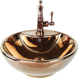Pure Bowl Gold Tezgah Üstü Çanak Lavabo C-200