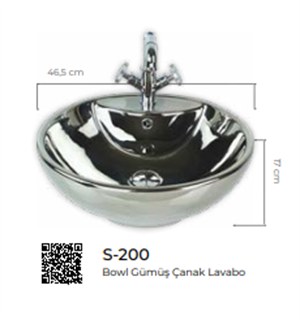 Pure Bowl Platin Tezgah Üstü Çanak Lavabo S-200
