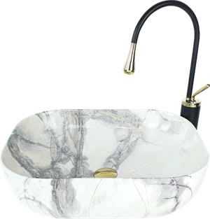 Pure Calacatta Tezgah Üstü Çanak Lavabo Mr-101