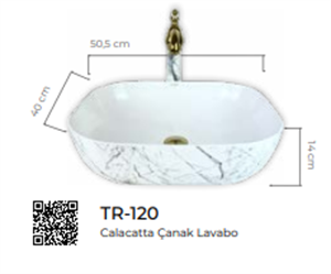 Pure Calacatta Tezgah Üstü Çanak Lavabo Tr-120