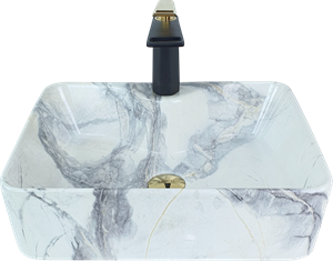 Pure Calacatta Tezgah Üstü Çanak Lavabo Mr-109